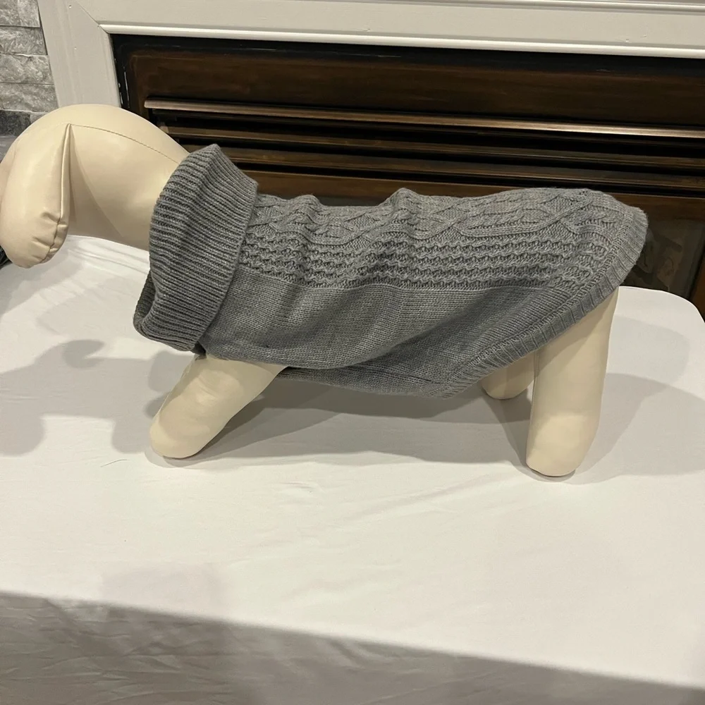 Cable Dog Sweater – Storm Grey | NWOT